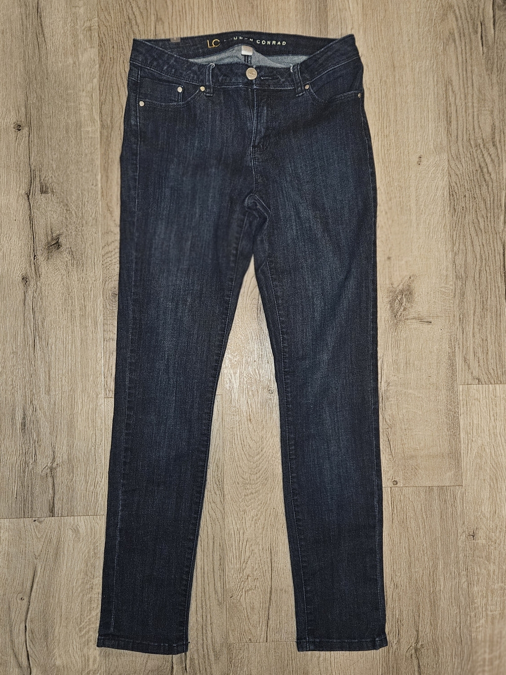 LC Lauren Conrad Dark Indigo Cropped Skinny Jeans